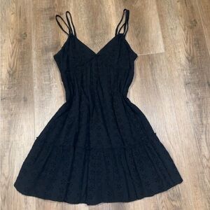 Wild Fable Black Eyelet Mini Dress